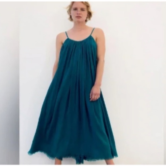 Zara limited edition cotton dress with fringe - Picture 4 of 8